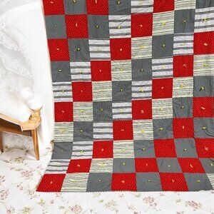 Handmade Country Farmhouse Patchwork Quilt Twin‎ Size